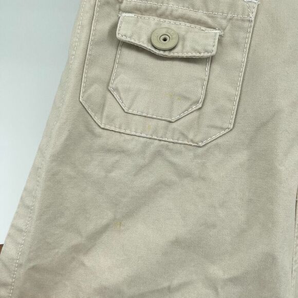 High Sierra Girls Y2K Khaki Cargo Skirt Size 5 Ruched Sides Drawstring Cotton - Picture 3 of 14